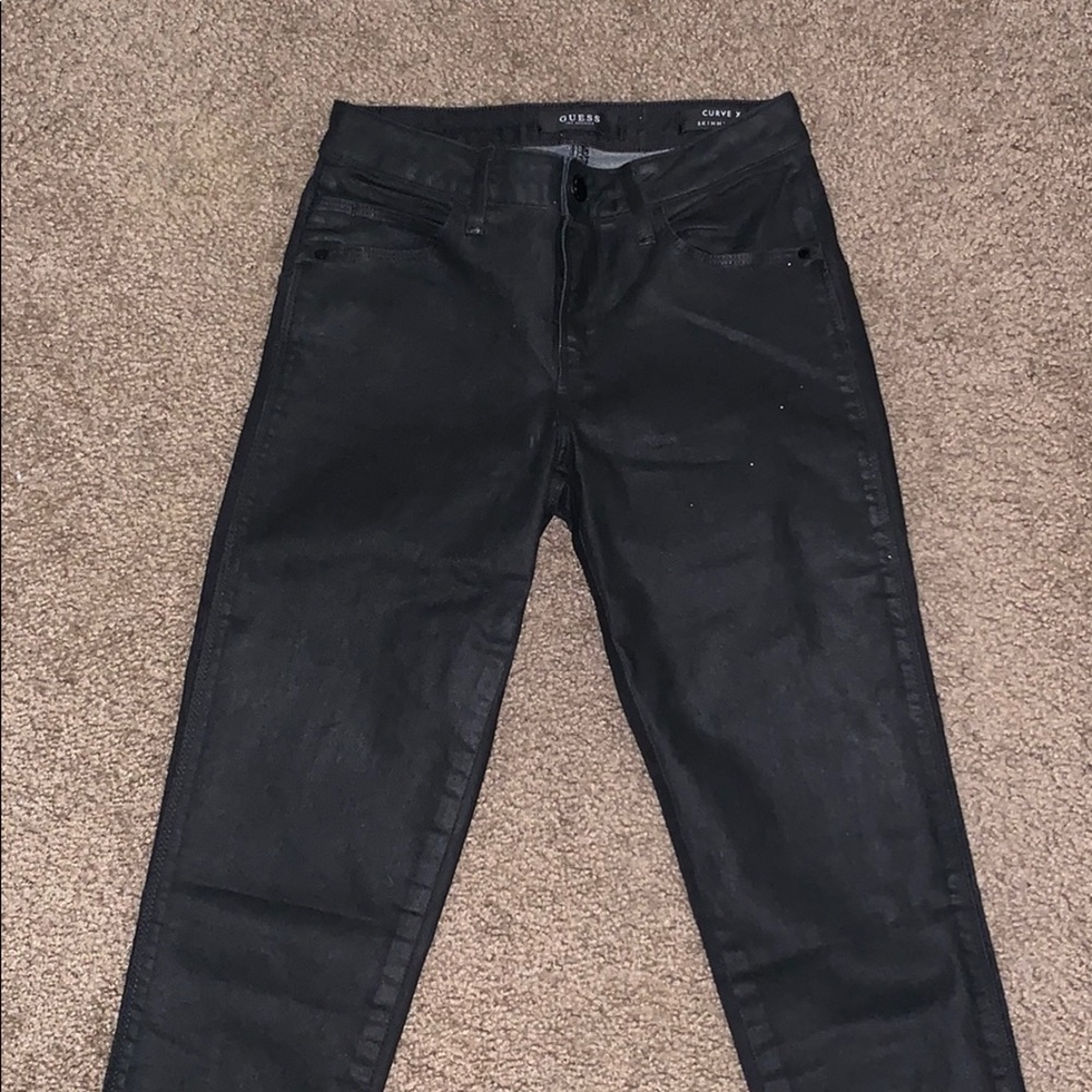 GUESS Black Coated Jeans